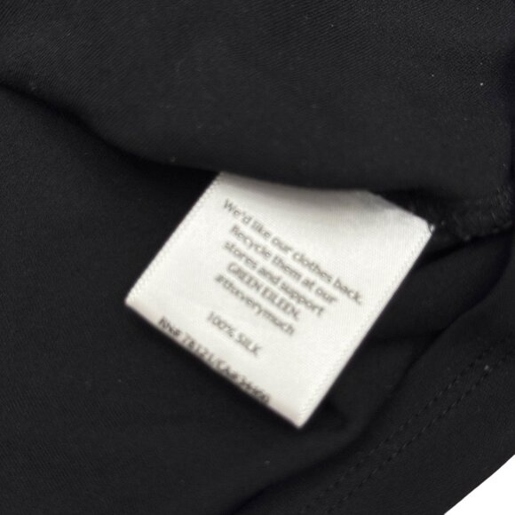 Eileen Fisher 100% Silk Women's Black Classic LS Top, Size M - Picture 5 of 7